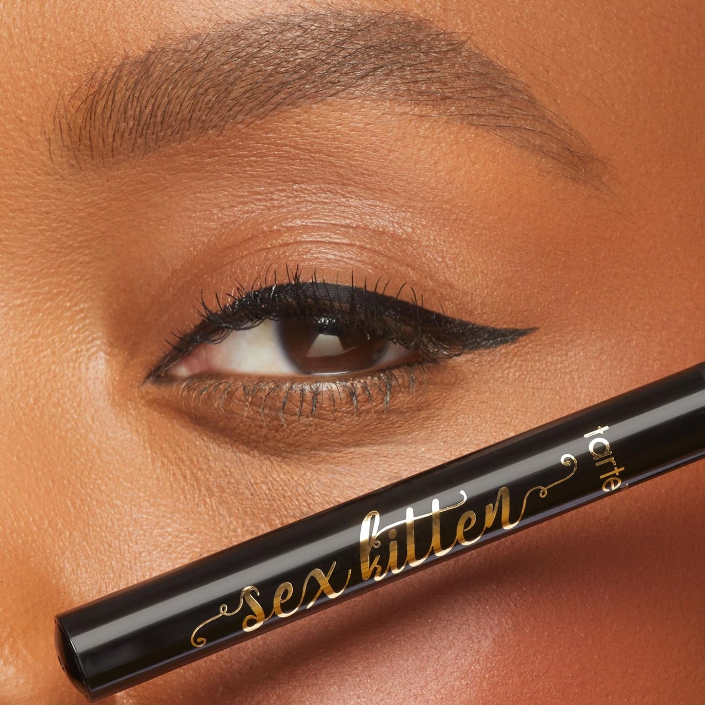 Tarte Sex Kitten Liquid Liner - Bold Waterproof Eyeliner Pen with Castor Oil | Easy Application, Vegan, Black