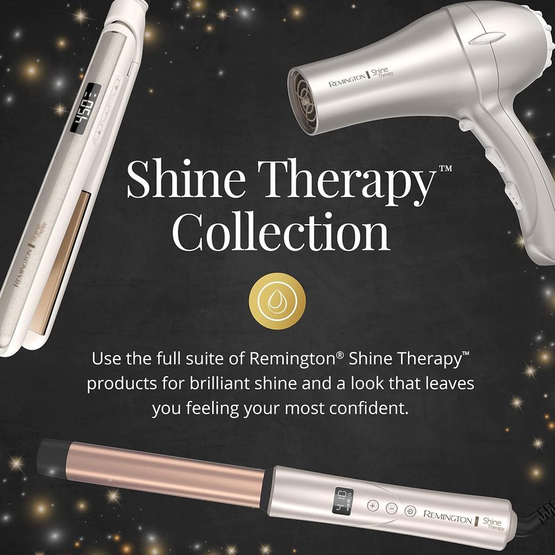 Remington Shine Therapy Curling Wand - 1 Inch Argan Oil & Keratin Infused for Loose Waves | Includes Heat Glove