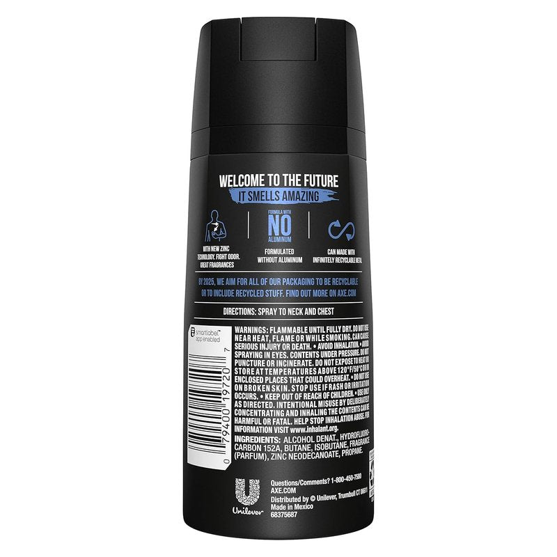 AXE Body Spray for Men - Anarchy Scent | 4 oz Size, Pack of 6 for Long-Lasting Freshness