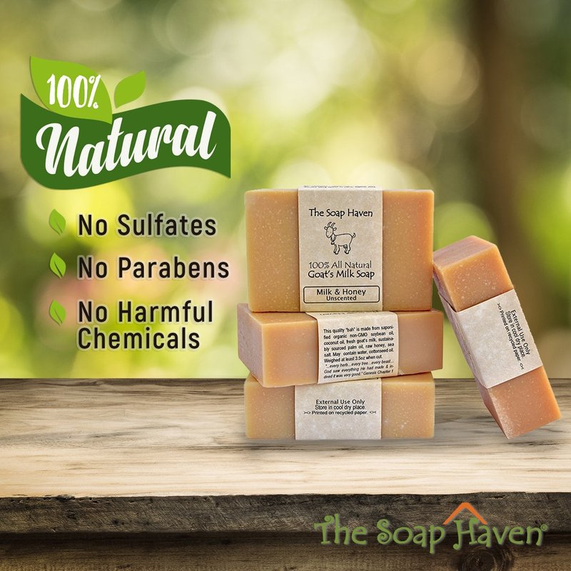 Goat Milk Soap Bars by [Brand Name] - Handmade, All-Natural & Unscented | Perfect for Sensitive Skin & Babies