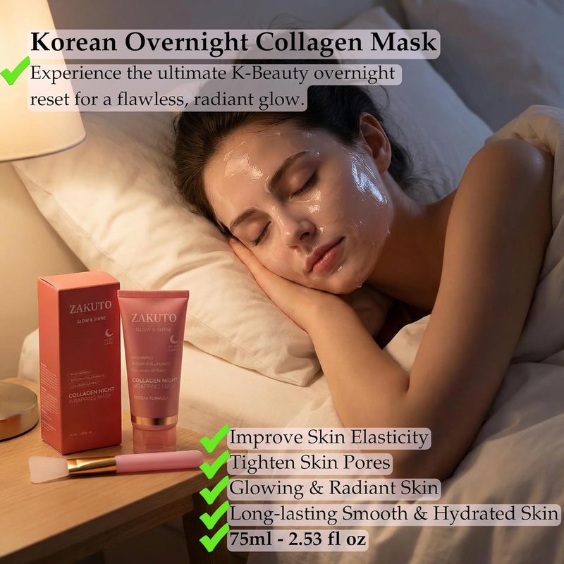 Regine Switzerland Collagen Wrapping Mask - Overnight Peel Off for Hydration & Elasticity | 2.53 fl oz