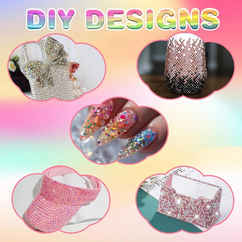 Skiennix 24 Colors Resin Jelly Rhinestones - 24000 Pcs Multicolor 3mm Flatback Gems for Nail Art & Crafts