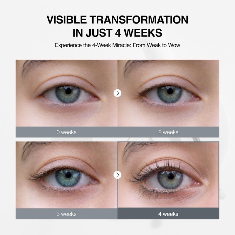 Floland Nutrition Peptide Eyelash Serum, 5% Peptide Lash Formula for Fuller, Longer-Looking Lashes, Lightweight Lash Essence for Eyelashes & Brows, 0.33 fl oz
