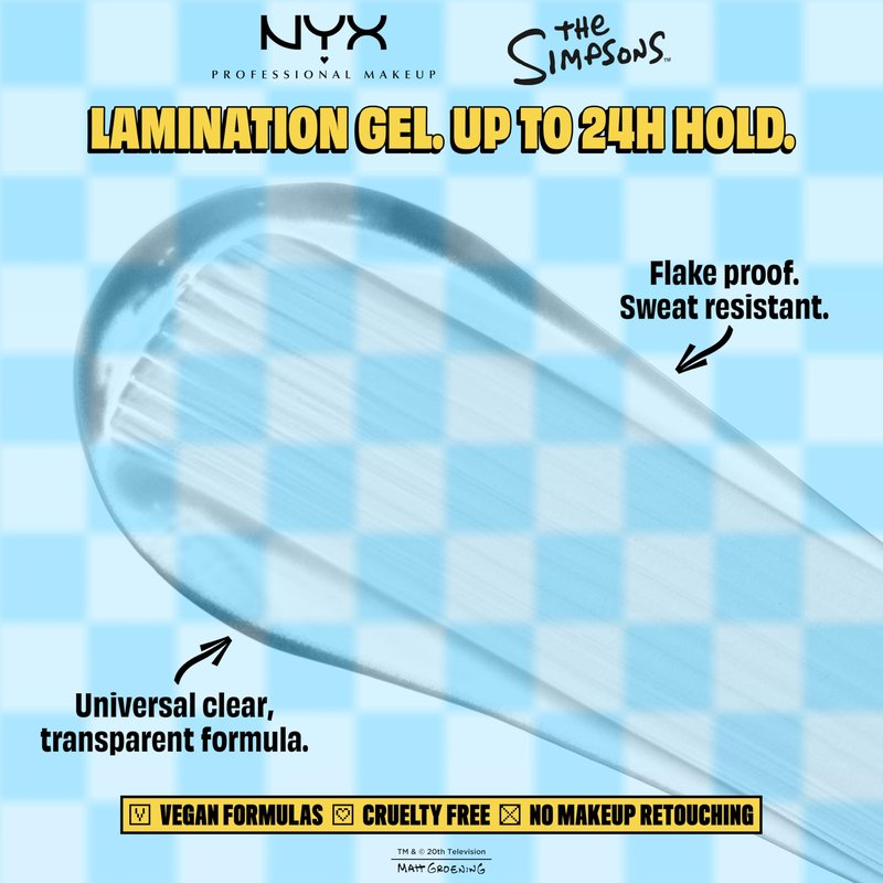 NYX PROFESSIONAL MAKEUP Marge Simpson Mega Glue, 2-in-1 Eyebrow Gel & Hair Taming Wand With Slick and Strong Hold, The Simpsons Collaboration, Vegan & Cruelty-Free