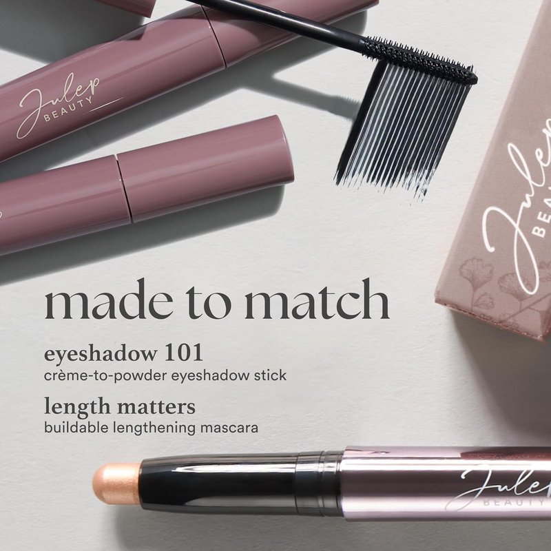 Julep Eyeshadow 101 Cream-to-Powder Waterproof Shadow Stick - Charcoal Matte | Long-Lasting & Crease-Proof Dark Grey Eyeshadow