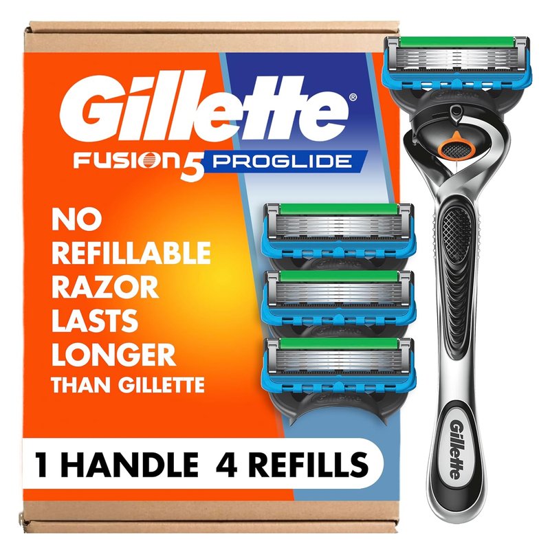 Gillette Fusion ProGlide Shaving Razor - Precision Handle with 4 Blade Refills for Men