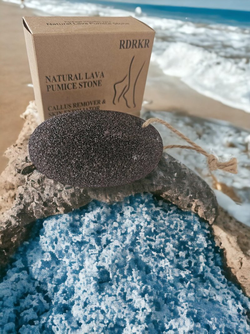 RDRKR Natural Lava Pumice Stone for Feet & Hands – Callus & Corn Remover for Cracked Heels, Hard Dry Skin Exfoliator, Volcanic Foot Scrubber Pedicure Tool (Brown)