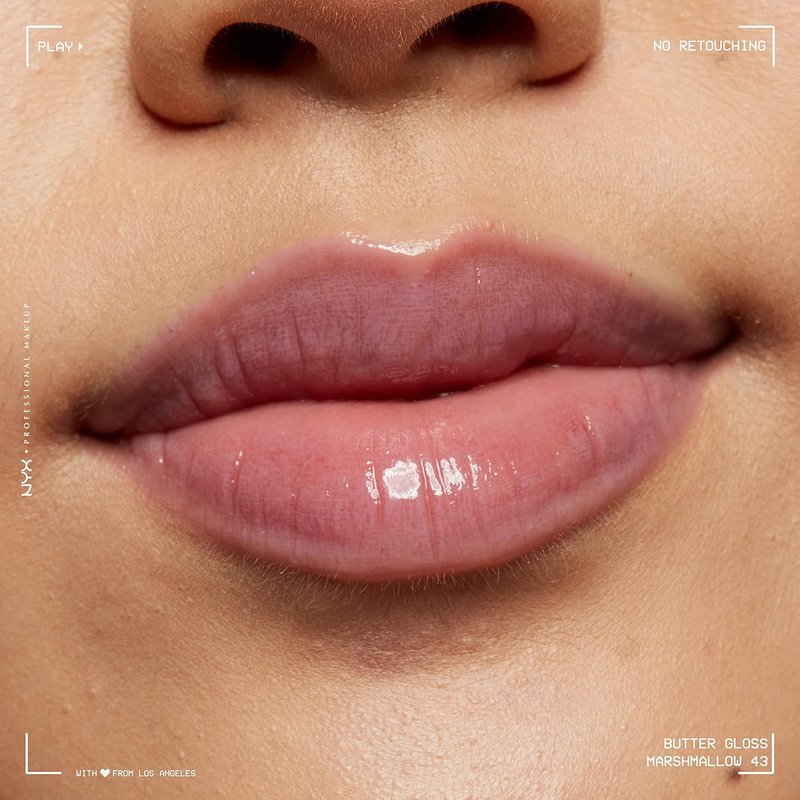 NYX PROFESSIONAL MAKEUP Butter Gloss - Non-Sticky Lip Gloss in Marshmallow (Muted Lilac)