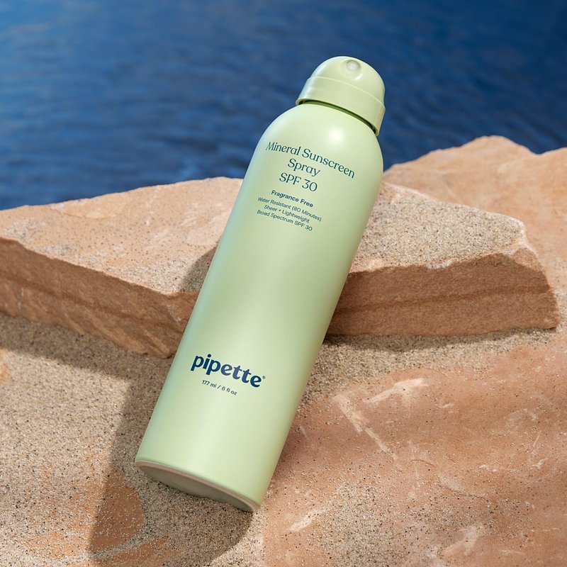 Pipette Baby Mineral Sunscreen Spray SPF 30, 6 oz, Water-resistant Non-nano Zinc Oxide Mineral Sunscreen, UVB/UVA Sunblock for Kids, Safe for Sensitive Skin