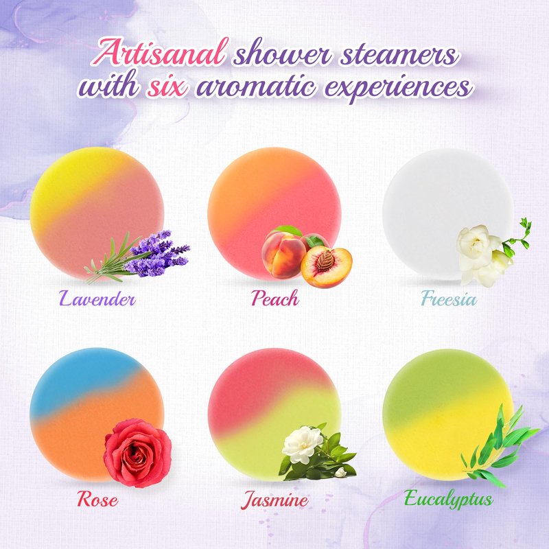 12pcs Aromatherapy Shower Steamers - Relaxation Birthday Christmas Set for Women and Men, Shower Bombs Tablets for Stress Relief and Self Care, Luxury Home Spa
