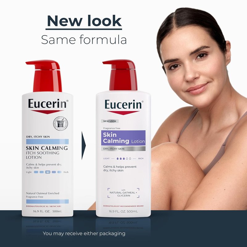 Eucerin Skin Calming Body Lotion - Natural Oatmeal Formula for Dry, Itchy Skin | 16.9 fl. oz.