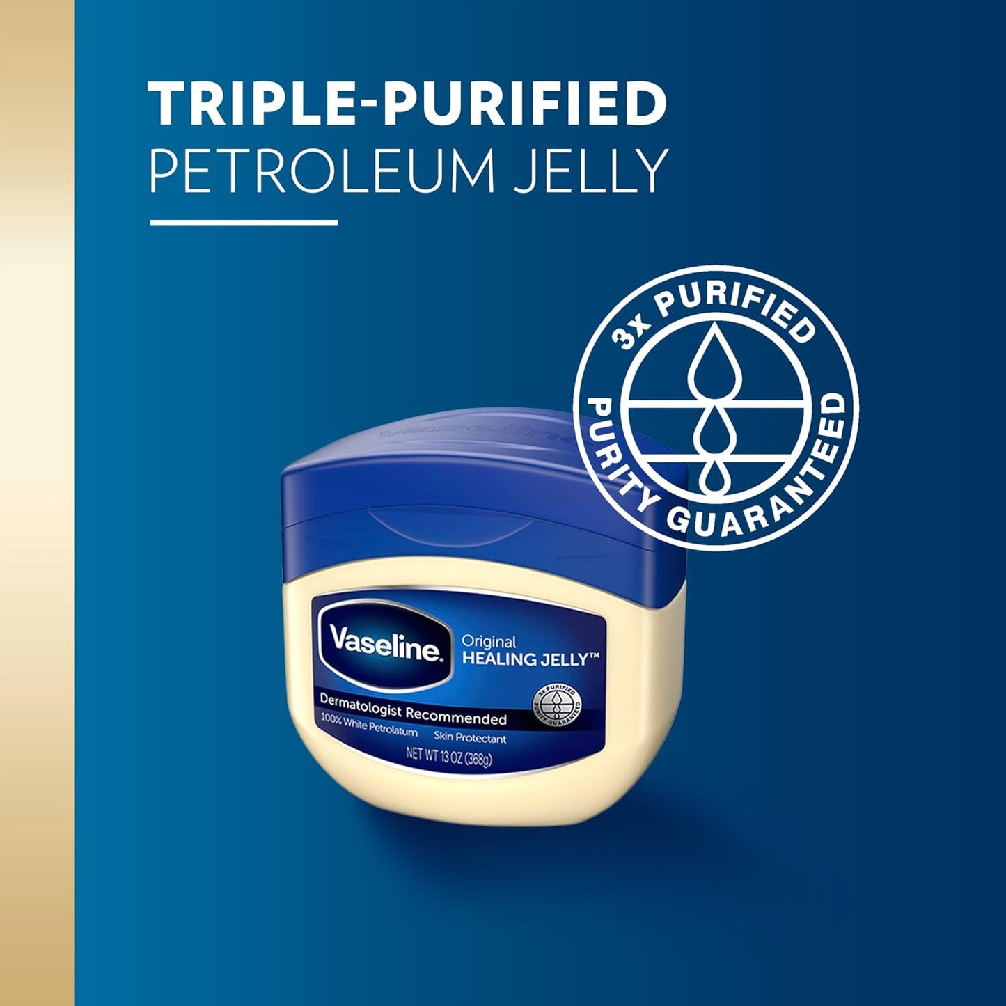 Vaseline Petroleum Jelly - Original Skin Care for Dry Skin & Eczema Relief | 100% Pure, 13 oz