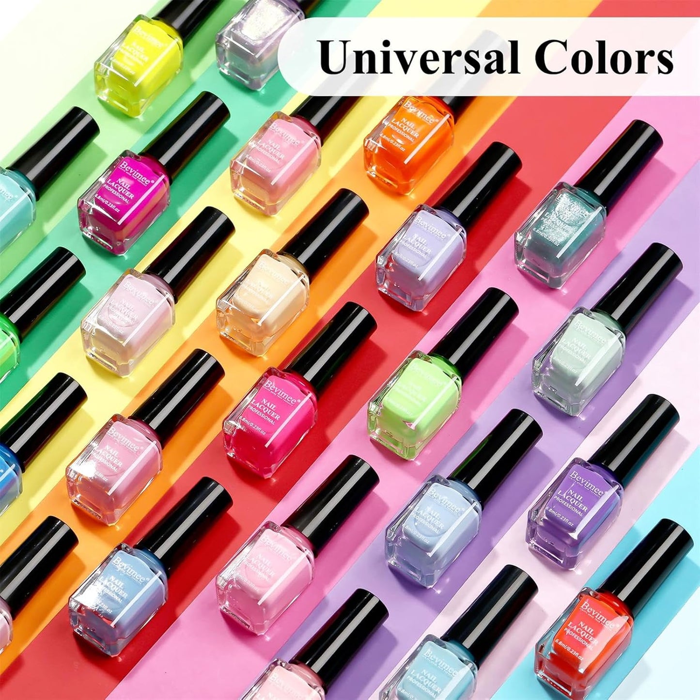 Skiennix Nail Polish Set - 24 Vibrant Neon Colors | Quick Dry, Long Lasting, Perfect for DIY Nail Art