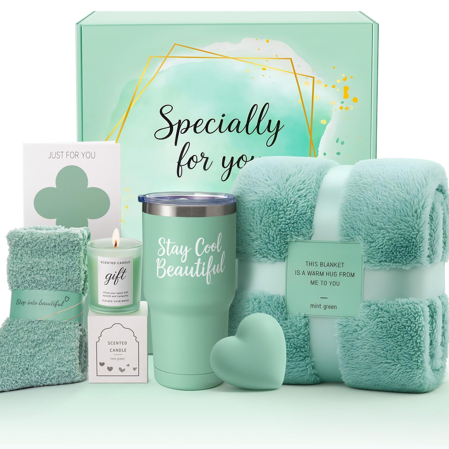 Birthday Gifts for Women Friendship, Relaxing Spa Gift Basket Set for Women, Self Care Gifts Unique Birthday Gift Idea for Mom, Her Best Friends, Sister, Wife, Girlfriend, Coworker, Teacher, Christmas