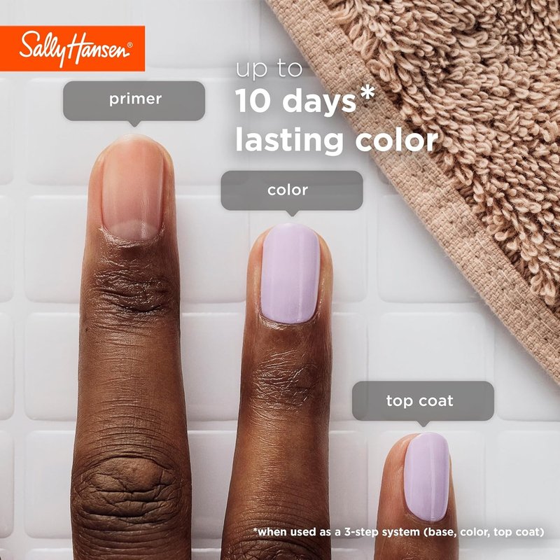 Sally Hansen Miracle Gel Nail Polish - Long-Lasting Gel-Like Formula | Opaque Shimmery Purple | 529 Hunger Flames