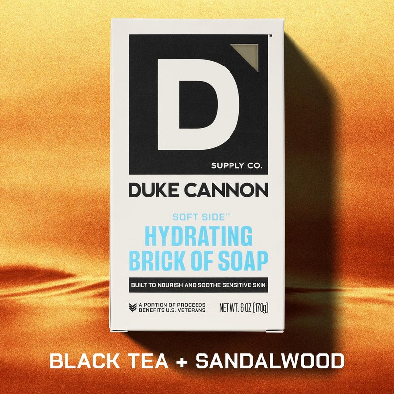 Duke Cannon Supply Co. Soft Side Hydrating Brick Of Soap For Men - Shea Butter - Sandalwood Scent - 6oz