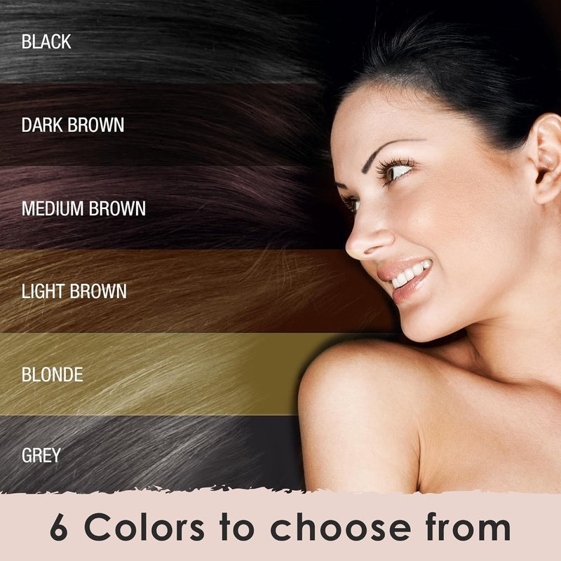 Hair Fibers for Thinning Hair - Plant-Based Formula for Instant Coverage | Dark Brown, Non-Itchy & Easy to Wash Out