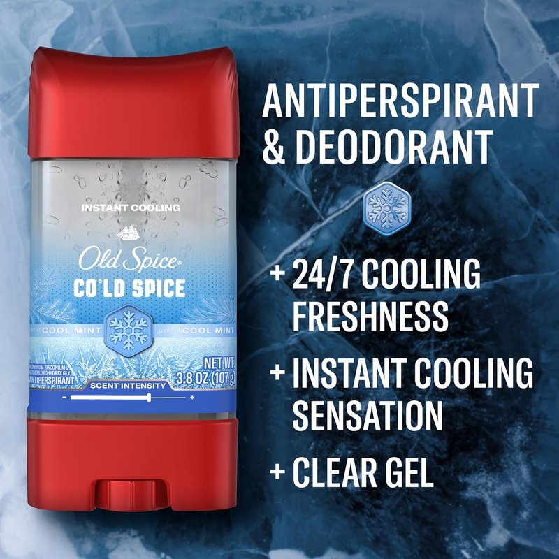 Old Spice Antiperspirant Deodorant for Men - 24/7 Sweat & Odor Protection | Cool Mint Scent, 3.8 oz