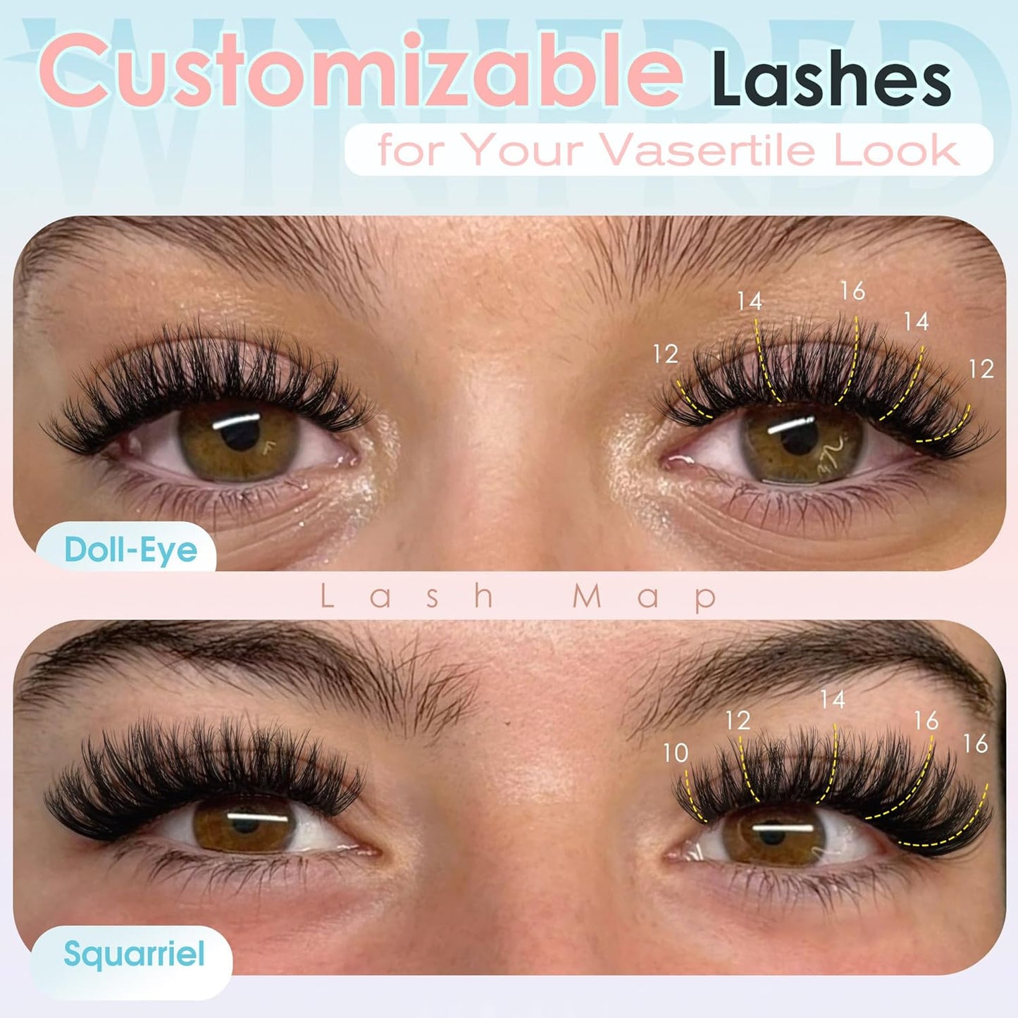 Wispy Eyelash Clusters - Fluffy DIY Lash Extensions | Lightweight Hybrid Faux Mink 10-16mm