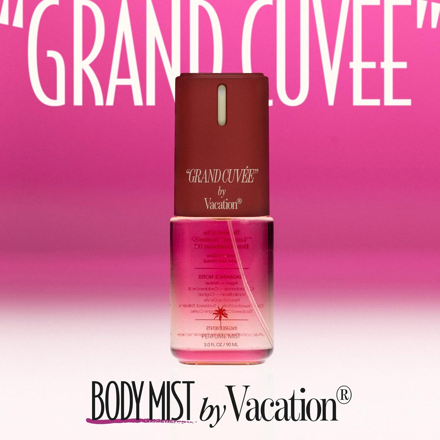 VACATION GRAND CUVÉE Body Mist - Unisex Perfumed Spray with Aloe Vera & Argan Oil, Travel Size 3 fl oz