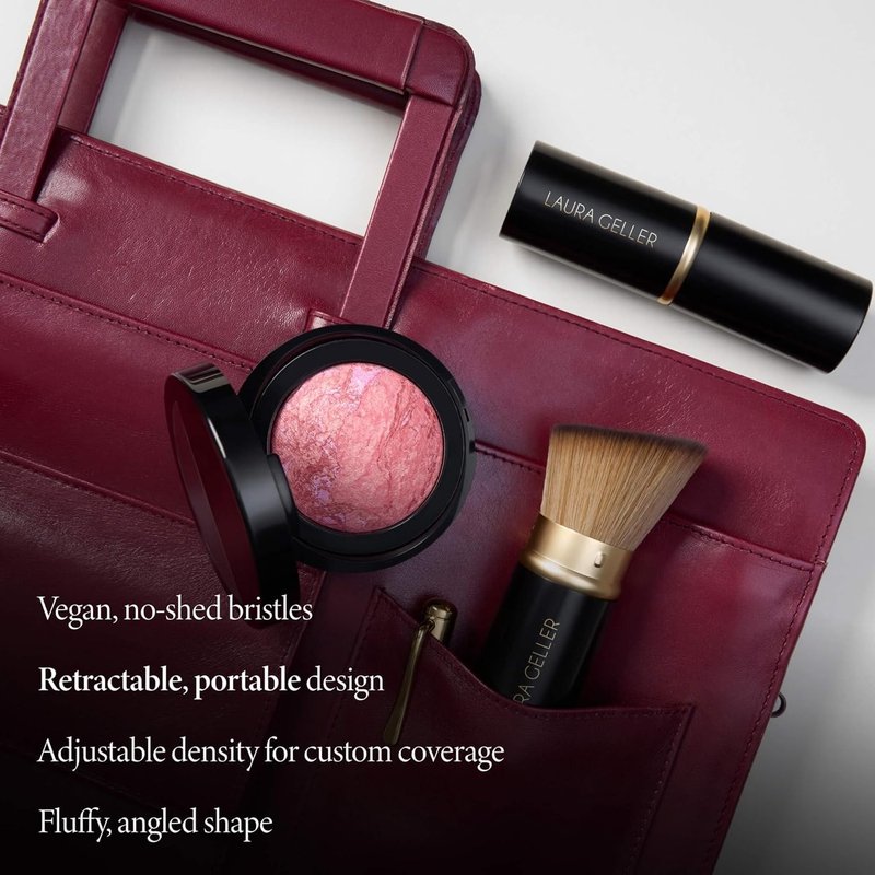 Laura Geller New York Makeup Brushes - Cruelty-Free Retractable Angled Kabuki Brush