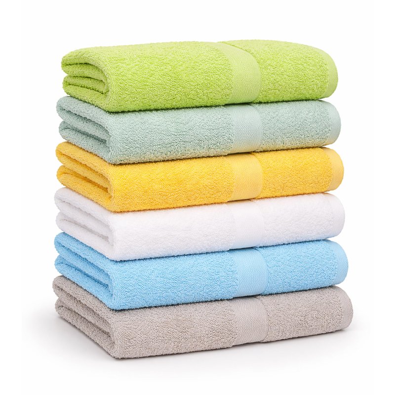 Groko Textiles Small and Lightweight Cotton Towels Assorted Pastel Mix 24 x 40 inches Towels (6) Perfect Size for Hair Drying and Small Children