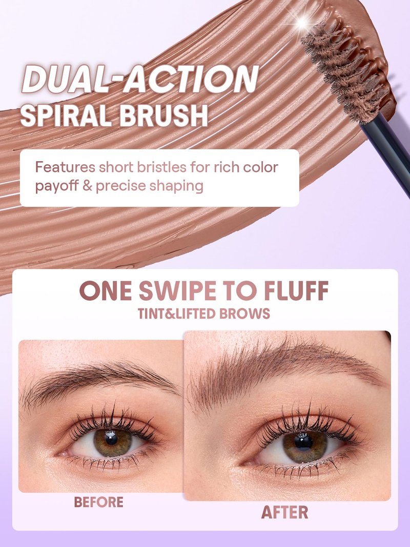 SHEGLAM Airy Tinted Volumizing Brow Mousse Eyebrow Cream Gel Highly Pigmented Shaping Filling Water Removal-Ash Pink