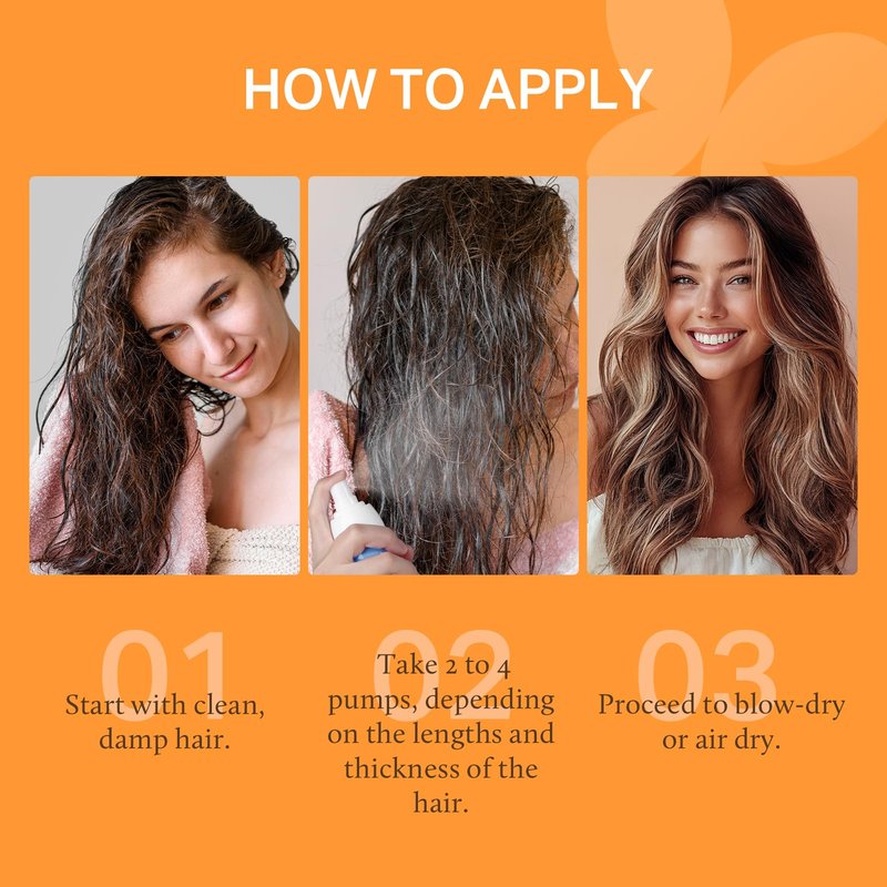 DOORES Leave-in Conditioner Spray, Hair Treatment Detangler Spray Conditioning Hair Detanglers Hydrates Boosts Shine Smooths Frizz for All Hair Types 3.4 fl oz