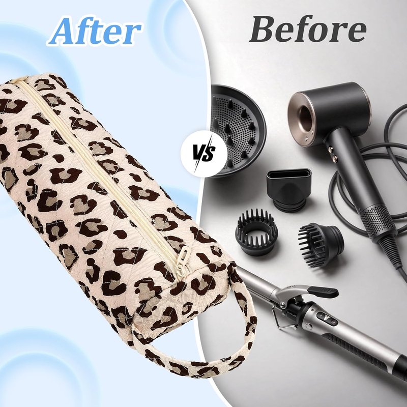 Likesing Quilted Hair Dryer Bag - Travel Case for Dyson Airwrap & Curling Iron | Perfect Gift for Friends