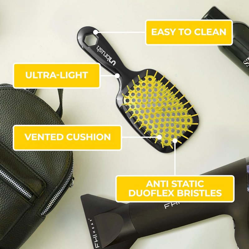 FHI Heat UNbrush Detangling Brush - Pain-Free Brushing for All Hair Types | Durable DuoFlex Bristles