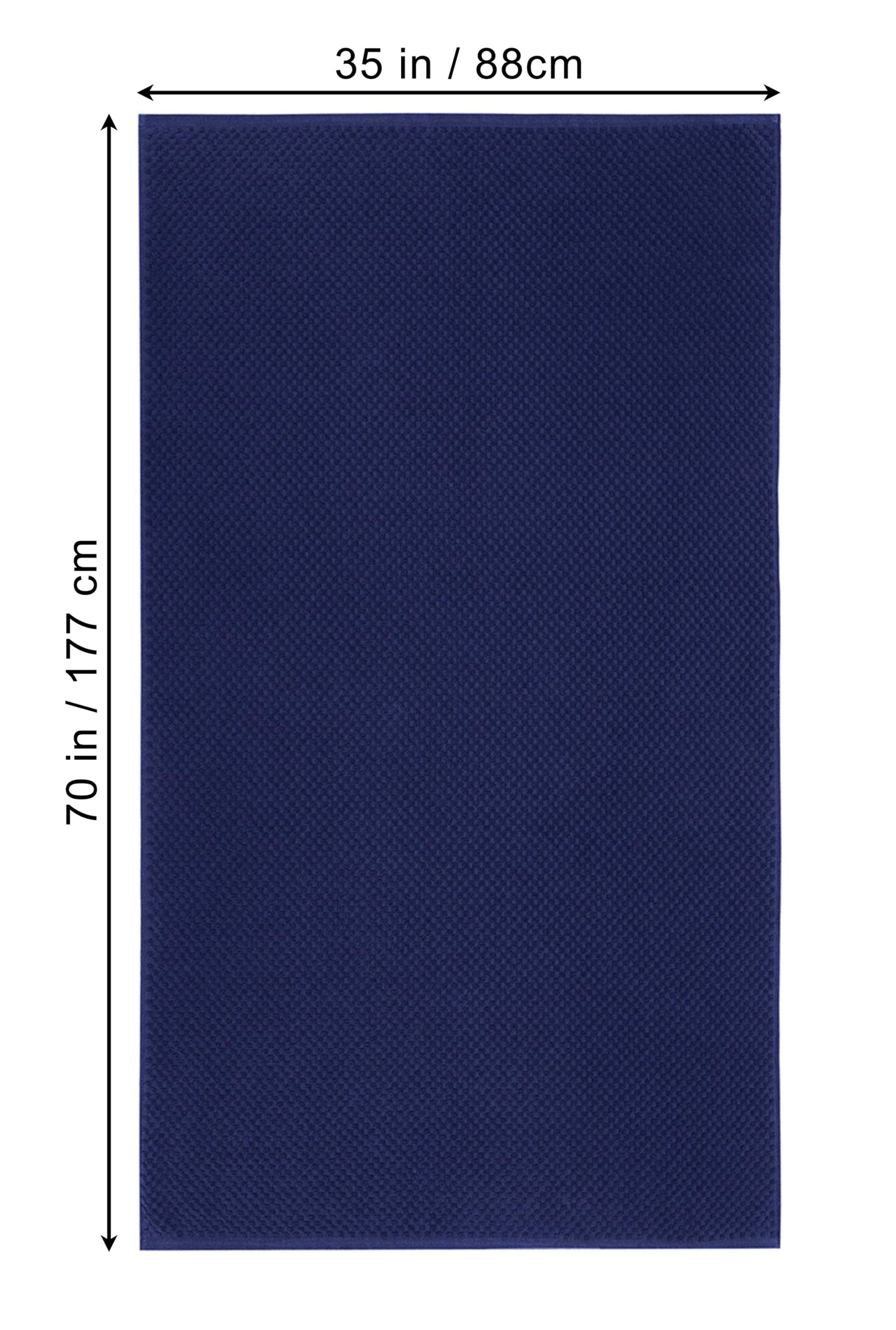 COTTON CRAFT Waffle Bath Sheets - Luxurious 2 Pack Euro Spa Waffle Weave Bath Sheets - Large 100% Ringspun Cotton Bath Towels - Absorbent Quick Dry Bathroom Towel Set - Oversized 35 x 70 inches - Navy
