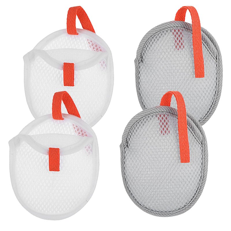 4Pcs Mesh Soap Bags for Bars, Mesh Exfoliating Body Scrubber Hangable Bar Soap Pouch, Soaps Pouch with Drawstring Closure, Foam Net Soaps Saver Bag for Body Wash Shower Face Clean 4.9 * 4.13 in