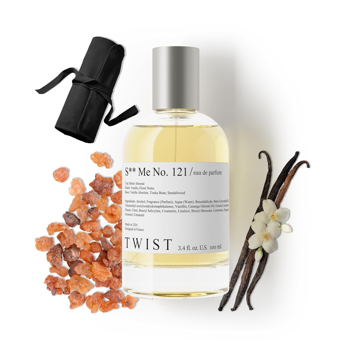 Twist S*x Me No. 121 - Long-Lasting Vanilla Scented Perfume for Men | Vegan, 100 ml Spray