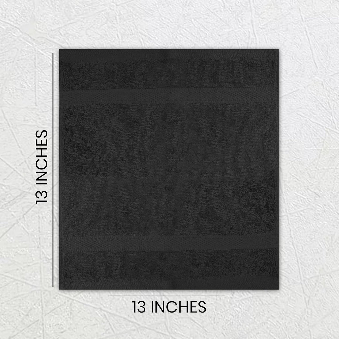 Soft Wash Cloths - Plush, Absorbent Cotton Face & Body Washcloths - 12 Pack, Quick-Dry 13x13'' (Dark Grey)