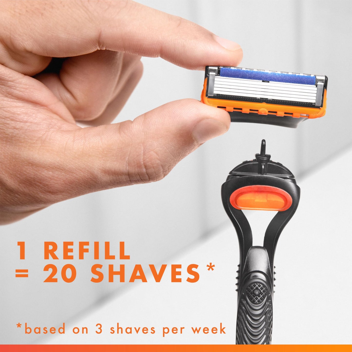 Gillette Fusion5 Razor Refills for Men, 2 Razor Blade Refills