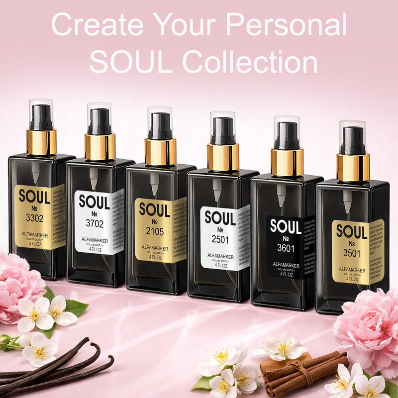 ALFAMARKER SOUL № 3301 Bamboo Perfume for Women | Long Lasting Eau de Parfum Spray 4.0 Fl Oz / 120ml | Boutique-Inspired Floral Women’s Fragrance