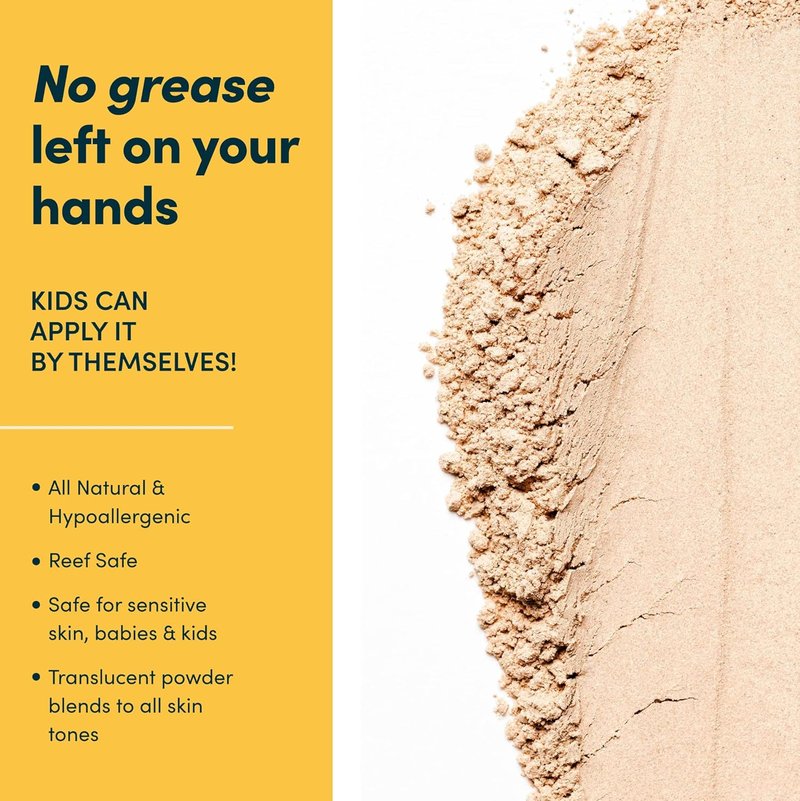 Bada Boom Mineral Sunscreen Powder - SPF 50 Brush-On Formula for Kids & Sensitive Skin