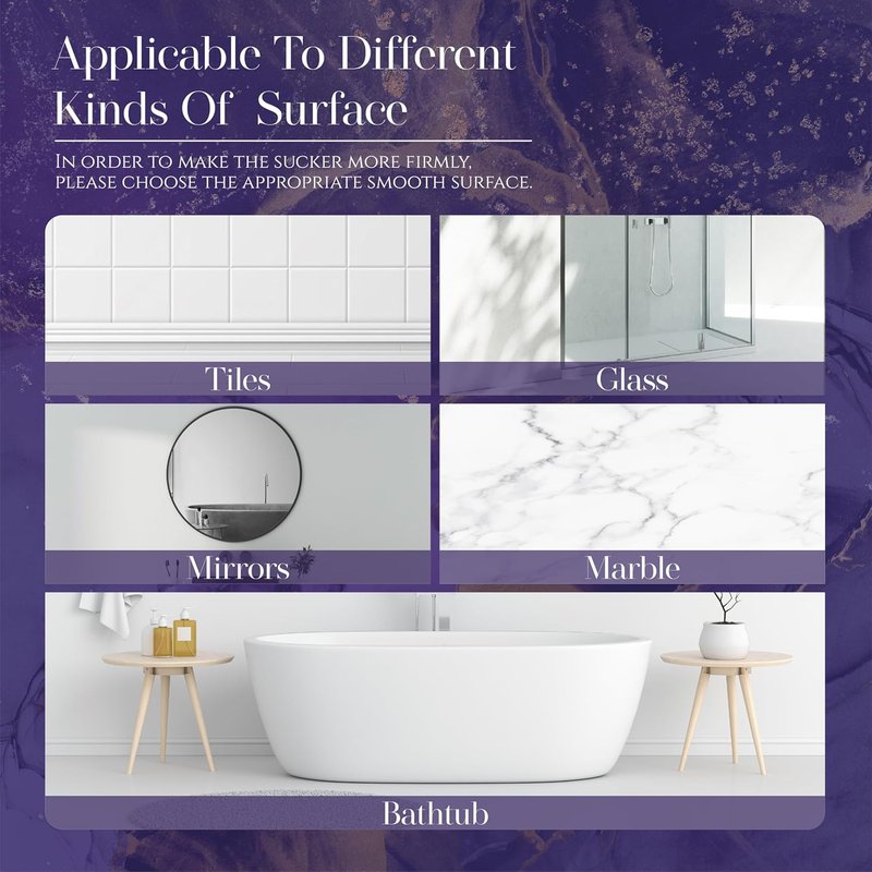 Purple Shower Steamers Tray - Suction Cup Holder for Long-Lasting Use | Flake Bath Bombs Container