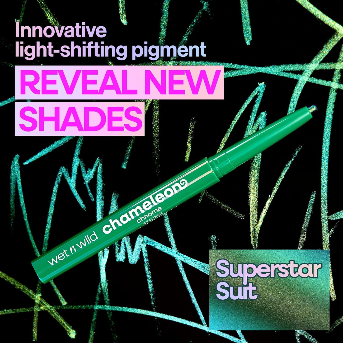 Wet n Wild Chameleon Chrome Eyeliner - Waterproof, Smudge-Proof, Long-Lasting 18-Hour Wear | Superstar Suit