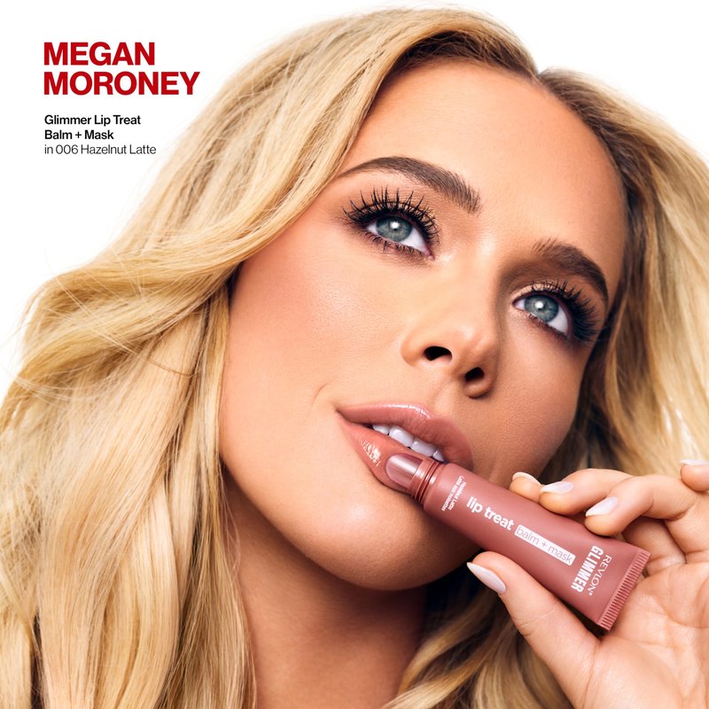 Revlon Glimmer Lip Treat Balm + Mask, Overnight Peptide Lip Treatment, Hydrating, 004 Lavender Vanilla, 0.4 fl oz