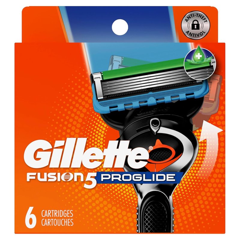 Gillette Fusion5 ProGlide Razor Blade Refills - 5-Blade Cartridges with Precision Trimmer & Enhanced Lubrication | 6 Count