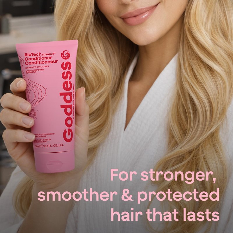 BioTech Restorative Hair Conditioner 6.7 fl oz, Strengthens, Improves Elasticity & Resistance to Breakage, Sulfate & Paraben Free, Blowout Care, Salon-Grade Formula, by Goddess Maintenance