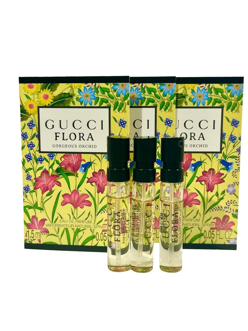 Gucci Flora Gorgeous Orchid Perfume - Women's EDP Spray 1.5 ml | Set of 3
