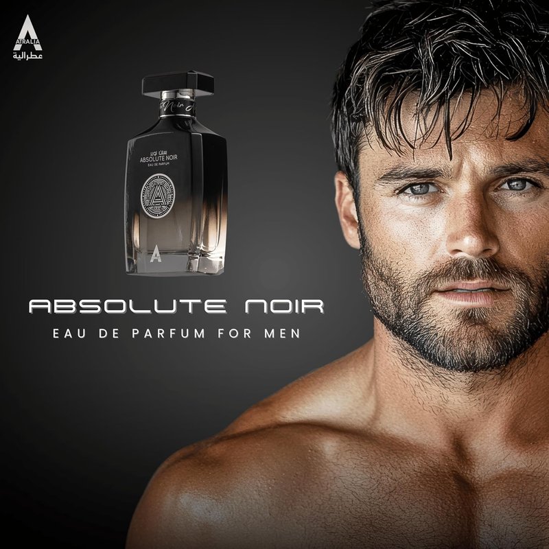 Atralia Absolute Noir Eau De Parfum for Men - Luxurious 100ml Fragrance with Bergamot & Pink Pepper Notes