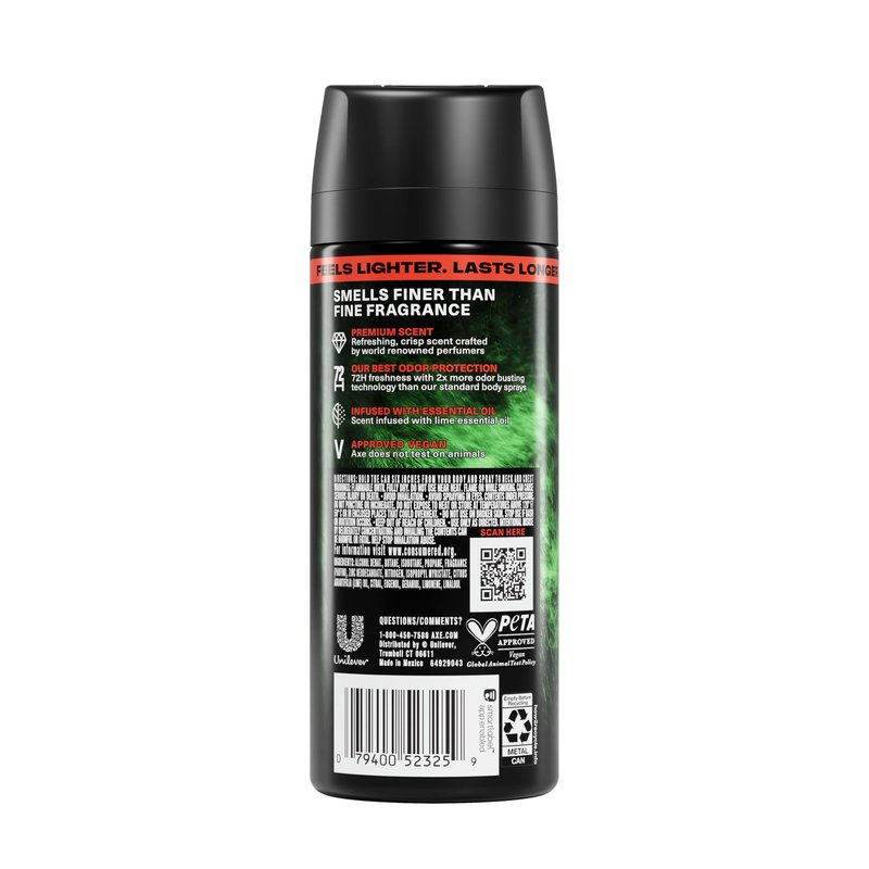 AXE Fine Fragrance Collection Body Spray Watermelon Freeze 72 Hour Freshness Aluminum Free 2.9 oz