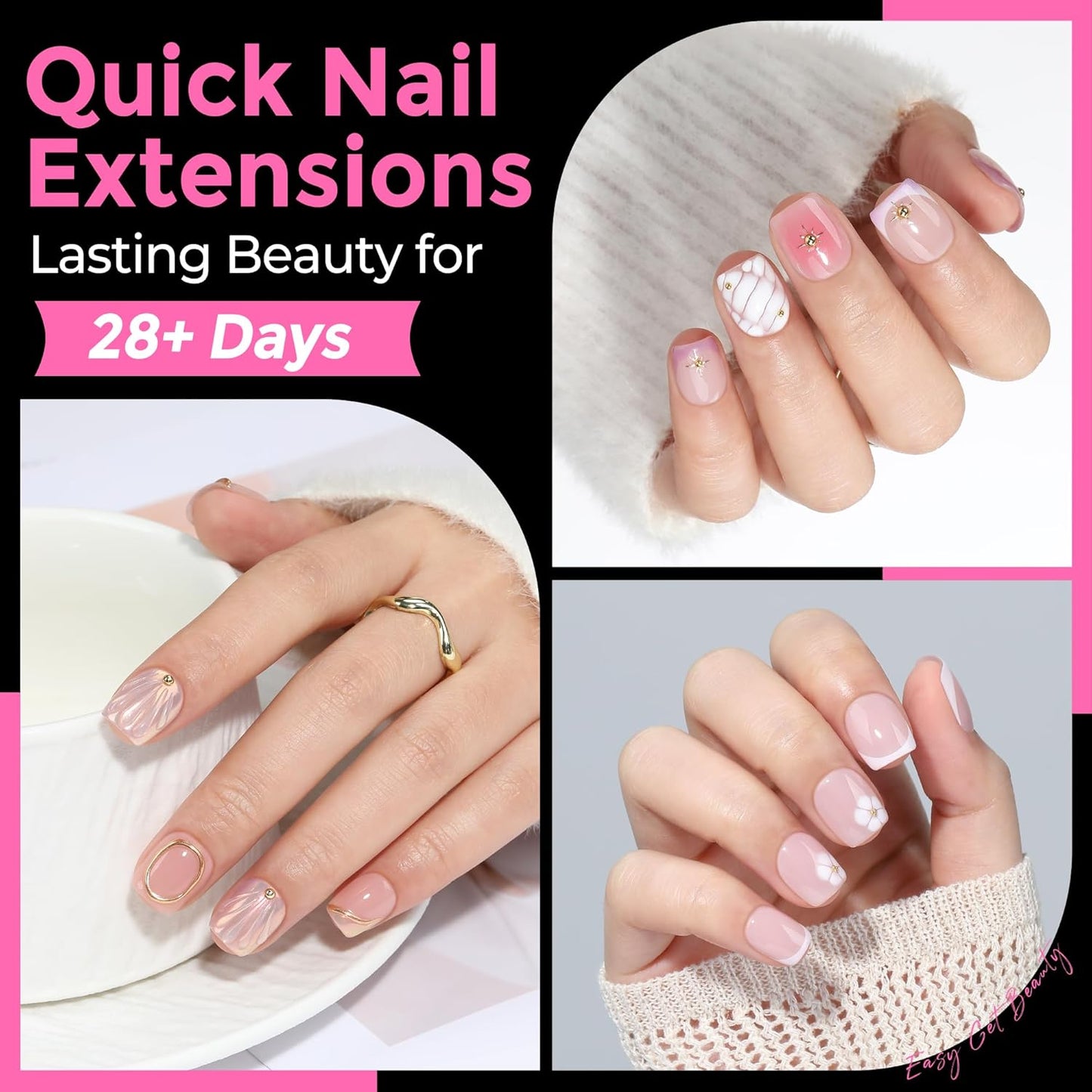 UNA GELLA Extra Short Square Oval Nail Tips - 216pcs Pre-Shaped Half Matte Squoval Clear Acrylic for DIY Press-On Nails