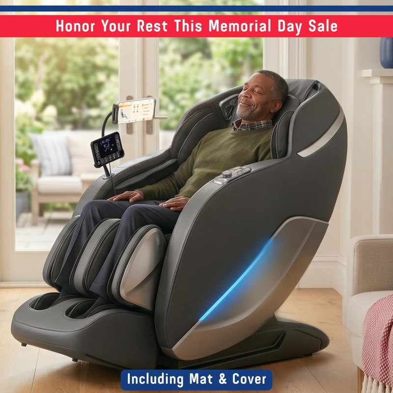 MYTHIA 2026 4D Massage Chair for Home Relaxation– Full Body Zero Gravity Recliner with 55" SL Track, Body Scan, 12 Auto Modes, Heat, Bluetooth App Control & Wireless Charging (A303C Black)