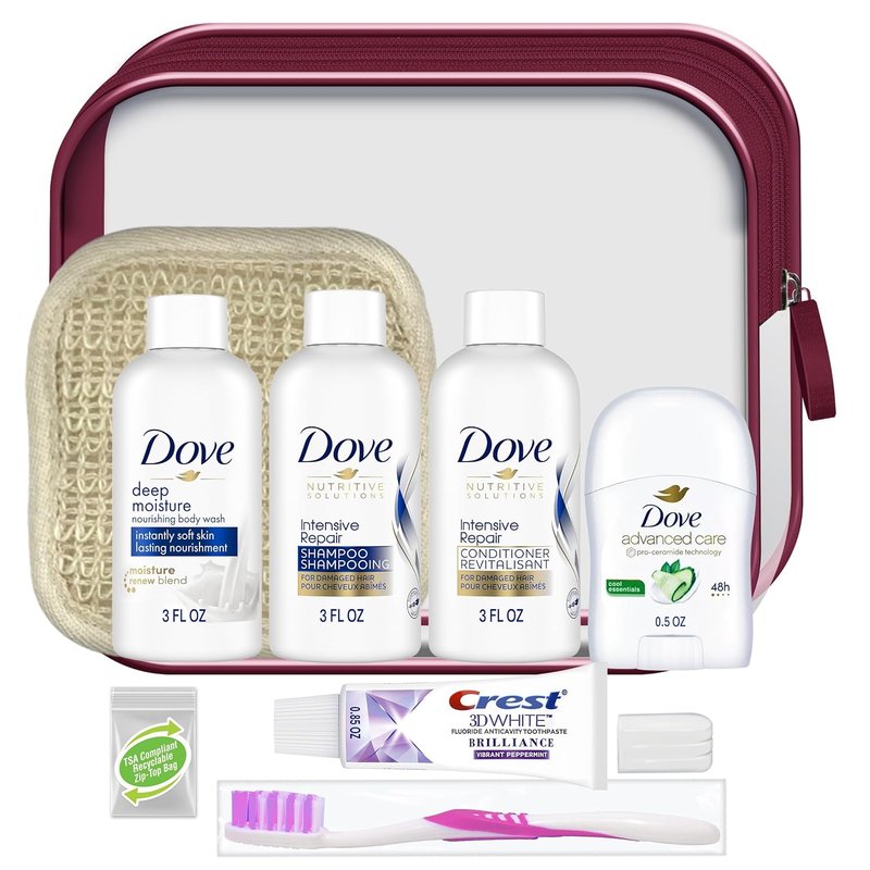 Dove 10pc Women's Convenience Kit - Essential Personal Care Products for Every Woman