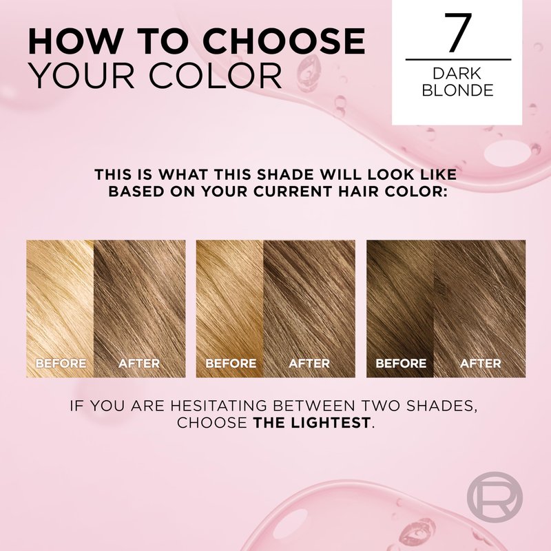 L'Oreal Paris Excellence Crème Permanent Hair Dye, Triple Care Hair Color with Hyaluronic Acid for 100% Gray Coverage, 7 Dark Blonde, 1 Kit (Packaging May Vary)