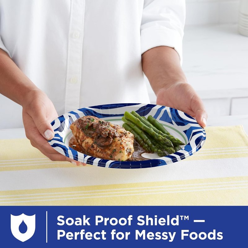 Dixie Ultra Large Paper Plates - 10 Inch, Heavy Duty, Microwave-Safe, Soak-Proof | 172 Count